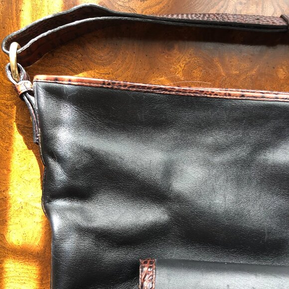 Brahmin Black Leather Satchel Handbag – Classic Style, Pre-Owned, Good Condition - Picture 14 of 14